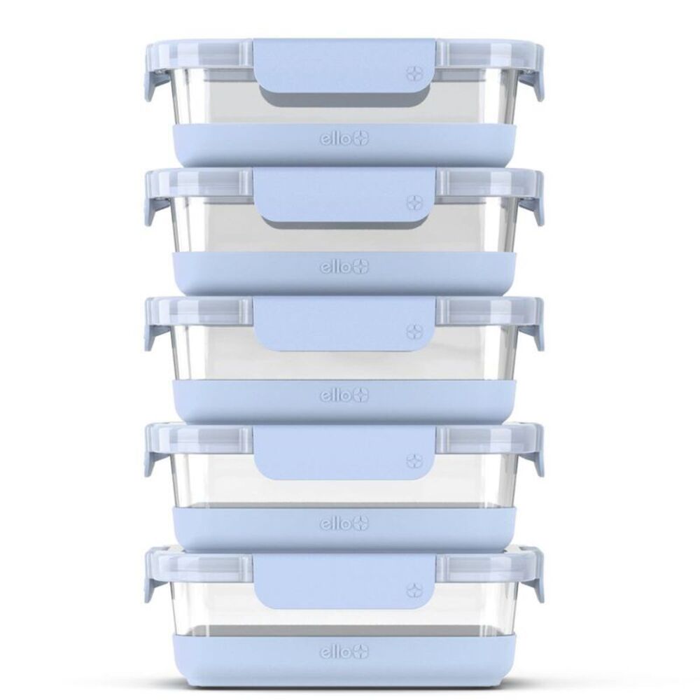 Duraglass Refresh 10pc Glass Meal Prep Food Storage Containers - Blue